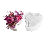Moule de support de chandelles, moule de pot en silicone, Amour de coeur Moule de support de bougie, Décoration de Saint produisant des outils artistiques multifonctionnels pour le