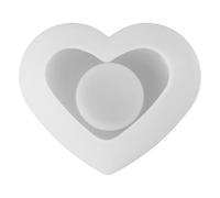 Moule de support en silicone - Moule en résine pour bougies de couleur verte | Support de chandelier, moules en silicone pour titulaires créatifs, motif cœur et lune étoilée, accessoires