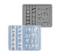 Moule de timbre d ' art d ' ongles en Silicone, moule de manucure en | Modèles de manucure élégants pour les amateurs d ' ongles, fournitures de bijoux, outil pratique de gaufrage des