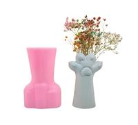 Moule De Vase À Fleurs Unique Moules Jardinière Succulente En Forme Pied Chat Porte-stylo Résine Époxy Béton Pour Vase Artisanal