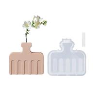 Moule de vase multifonction en silicone, formes géométriques, pour décoration de bureau, sculpture, texture pour bricolage, moule de vase pour artisanat en résine