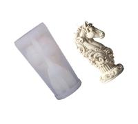 Moule décoratif de bougie en silicone de soulagement de cheval avec des conceptions antiques de pilier romain pour l ' art de bougie à la maison et le donnant le moule en silicone de tête de