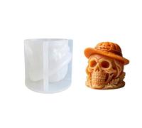 Moule décoratif en forme de crâne en silicone en forme de chapeau | Présentoir en cire, décoration de table occidentale superposée, utilisation de fête