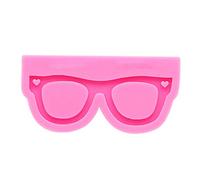Moule décoratif en silicone fait à la main en forme de lunettes brillant porte-clés décoration moule en résine