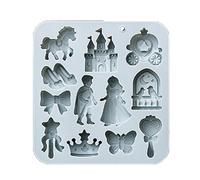 Moule décoratif en Silicone princesse, pour gâteaux, bonbons et savon artisanal