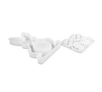 Moule décoratif en silicone robuste pour faire des figurines de lapins détaillés et des anneaux de suspension, adapté pour les moules créatifs festifs