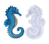 Moule décoratif hippocampe en silicone époxy pour décoration murale unique en résine, outil de fabrication de bijoux