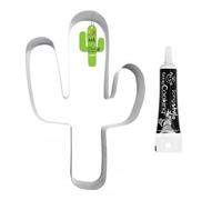 Moule-Découpoir Cactus Inox 35×23 Cm + Stylo Glaçage.