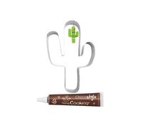 Moule Découpoir XXL Cactus + 1 Stylo chocolat Multicolore