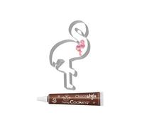 Moule découpoir XXL Flamant rose + 1 Stylo chocolat -