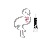 Moule découpoir XXL Flamant rose + Stylo de glaçage noir