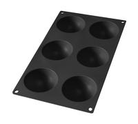 Lékué Moule demi-sphère en silicone Lékué lot de 6 Noir