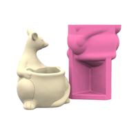 Moule détaillé de jardinière en silicone, forme de kangourous, | Convient pour la fabrication de supports de succulentes uniques, de projets artisanaux de décoration de