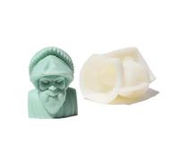 Moule Détaillé En Silicone Pour Visage De Vieil Homme Réutilisable Portrait Personnes Âgées Ornement Bougie Moule En Silicone Pour Décoration Maison Cadeaux Figurine Émotionnelle