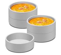 Moule d'oeuf 5pcs Food Grade Air Fryer Moule d'oeufs Rond Rond 3, 9x1, 2 pouces Moules de poche Mélômes de lave-vaisselle démétraillement Démollants Moules silicone résistants à la température,