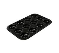 Dr. Oetker 1485 Moule a donuts 12 empreintes, moule a gateau 12 donuts, moule gateau bagels, moule patisserie, moule gâteau, moule à gâteau, moule mini donuts, moule donut, Acier, 26,5 x 38,5 x 2,4 cm