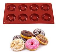 Moule Donuts Silicone 8 Cavités Moule à Donuts Silicone, Anti-Adhésifs Moule Donuts Cake Factory, Résistant À La Chaleur Moules à Pâtisserie pour La Cuisson Des Beignets