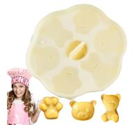 Moule d'ours, 6 cavités plateau de dessin animé pour cuisine, emporte-pièce, biscuits, cupcakes, décorations d'argile, résine époxy, pâte de maison et cuisine