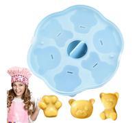 Moule d'ours, moule de chocolat ours,Moules de fondant 6 cavités | Stumps de four en silicone réutilisables pour animaux de compagnie, décoration de gâteaux, fondant, biscuits, argile, résine ep