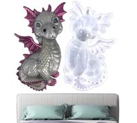 Moule dragon, moule 3D pour ciment et fabrication de bougies | Moule en silicone résine époxy Dragon Acai pour projets et cadeaux, Dragon Foam : Créez un beau dragon avec ce moule en silicone souple