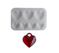 Moule élégant en résine de silicone pour pendentifs en forme de cœur de la Saint-Valentin, accessoire portable pour les créateurs de bijoux et de cadeaux