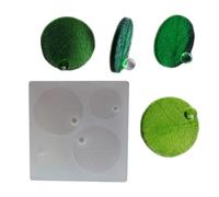 Moule élégant en silicone transparent et blanc, idéal pour créer des motifs complexes de gouttes d'eau et de feuilles dans des projets de résine ou de cire. Moule facile à démouler