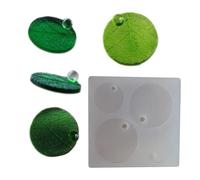 Moule élégant en silicone transparent et blanc, idéal pour créer des motifs complexes de gouttes d'eau et de feuilles dans des projets de résine ou de cire, moule à savon