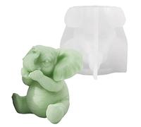 Moule Éléphant - Moule à Fondant en Silicone Bébé Éléphant Mignon 3D | Éléphant bricolage savon moules animaux bougie moules pour savon faisant barre silicone bougie moule bricolage artisanat Rianpesn