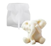 Moule Éléphant - Moule à Fondant en Silicone Bébé Éléphant Mignon | Éléphant Silicone Moule Animal Bougie Moule Artisanat Bricolage Bougie résine Moule éléphant pour Savon Fait à la Main