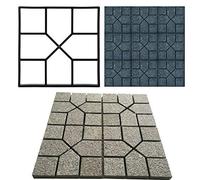 Moule en Béton en plastiqu, Coffrage Forme pour Dalles Ciment Brique Pierre Route, Moule à Pavé Réutilisable, pour Jardin, Trottoirs, Terrasses 40x40 cm
