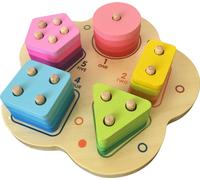 Moule en bois Trier les blocs de pile Jouets pour les garçons bambins filles - Meilleur cadeau d'apprentissage