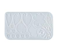 Moule en cristal époxy pour boucles d'oreilles, pendentifs, pendentifs, décoration à quatre feuilles en résine de silicone pour la fabrication de bijoux