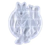 Moule en cristal époxy pour décoration murale, pendentif, décoration en forme de loup, moules en résine de silicone pour la fabrication de bijoux