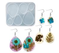 Moule en cristal époxy - Surface miroir - Bijoux - Pendentif - Moules en silicone faits maison - Boucles d'oreilles - Collier en résine - Moules en fonte - Bricolage - Bijoux - Pendentif - Moule en