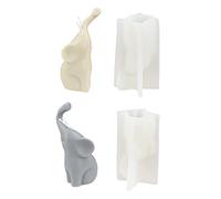 Moule en époxy fait à la main, ornements d ' éléphant à Long nez, pour bricolage, décoration, fabrication de savon, bougies, résine fondue, argile polymère, moules d ' ornements pour résine