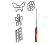 Moule en fer rosace - Matériau en acier inoxydable robuste, facile à nettoyer, rangement compact, manipulation sûre | Moules de cuisson pratiques pour confiseries, pâtisseries, boulettes, gaufres