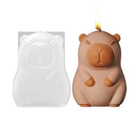 Moule en forme d'animal 3D Capybara - Flexible réutilisable et antiadhésif moule pour crème glacée, gâteau, bloc de glace, figurine moulage, fabrication de bijoux, pudding, projets artistiques
