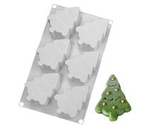 Moule en Forme d'Arbre de Noël - Outil de Pâtisserie en Silicone à 6 Cavités,Moules à Mousse - Pour Décoration De Cupcakes Mousse Pâtisserie Chocolat