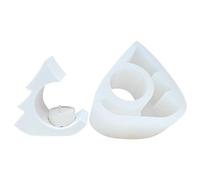 Moule en forme d'arbre pour bougeoir en silicone, béton, résine, pour Noël, mariage, loisirs créatifs