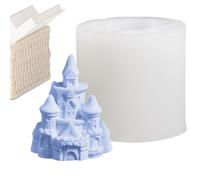 Moule en forme de château réutilisable - Outil en résine adaptable pour les créations de bricolage, creux de maison de rêve pliable avec des spirales détaillées, fournitures d'atelier, bloc