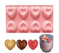 Moule en forme de coeur, moule à gâteau en silicone à 8 trous, moules à bonbons | Pour décoration de gâteau festif, bonbons, friandises de fête, artisanat en résine synthétique, cuisine Saint-Valentin