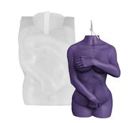 Moule en forme de corps de femme et homme nu, moule à bougie en forme de corps féminin et masculin timide, moule pour art corporel féminin et masculin pour le bricolage, l'artisanat à la maison,