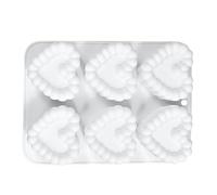 Moule en forme de cœur en Silicone, pour la cuisson de bougies, desserts et cadeaux créatifs, avec apparence réaliste, outil de cuisson réaliste