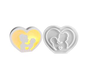 Moule en forme de cœur en silicone pour maman en résine | Décorations émouvantes faites à la main en aliments pour femmes, famille et fêtes