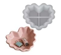 Moule en forme de cœur, plateau de rangement en résine époxy, boîte de rangement en forme de cœur, pour colliers, boucles d'oreilles, Saint-Valentin, décoration rouge à lèvres