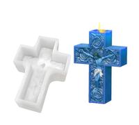 Moule en forme de en silicone 3D en forme de roses et de Jésus pour fabrication de bougies et résine, décoration artisanale pour plâtre, argile, plâtre, savon, 10,8 x 8,5 x 3,3 cm