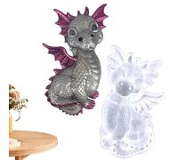 Moule en forme de figurine de dragon - Forme d'animal mythique, matériau en silicone de qualité supérieure, modèle de sculpture de bête au repos détaillé | Production artisanale époxy pour la