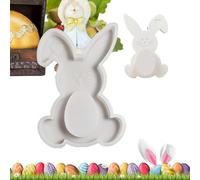 Moule en forme de lapin de Pâques, moules à bougies d'animaux réutilisables, moules à décorations époxy, moules en silicone de vacances pratiques pour ornement de violon à la bougie