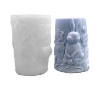 Moule En Forme De Lapin De Pâques,Ornements De Moulage En Cylindre 3D Pour L'Artisanat D'Art,Moule À Savon Résine | Pour Décoration de Table Fêtes Mariage Anniversaire Dîner Maison