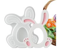 Moule en forme de lapin de Pâques - Outil de bricolage - Moule en plâtre pour empreintes de plâtre - Pour ornements en plâtre, ciment, résine, argile et béton - Pour fêtes de vacances et bricolage
